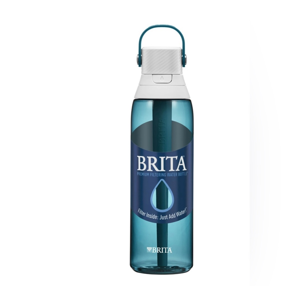 Brita 26 oz Sea Glass Premium Leak Proof Filtered Water Bottle with Straw